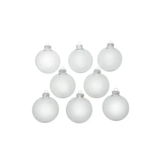 Whitehurst 8ct. 3.5" Clear Glass Ball Ornaments {3}