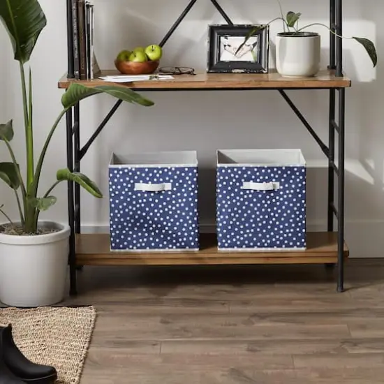 DII&reg; 13" French Blue & White Dots Storage Cube, 2ct. {3}