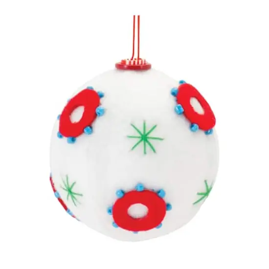 Whimsical Fabric Ball Ornament Set {5}
