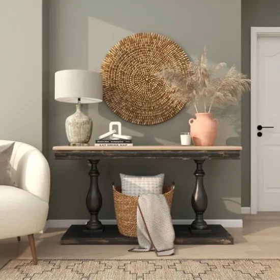 11" Orange Ceramic Terra Cotta Jug Vase with Handles {15}