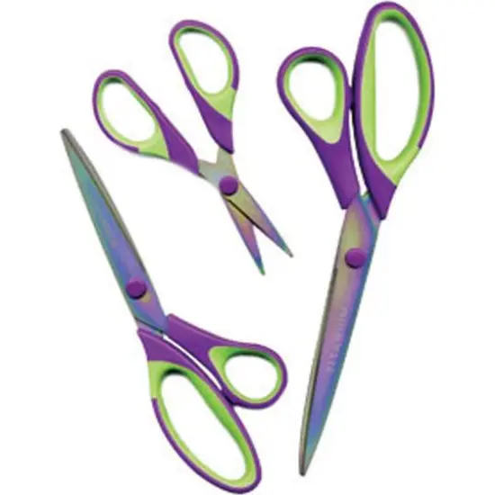 Sullivans Purple & Green Titanium Scissors Set, 3ct. {3}
