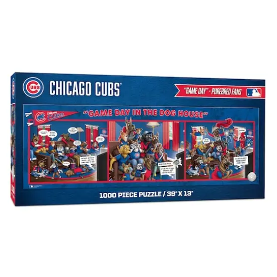 MLB Game Day in the Dog House 1,000 Piece Puzzle Chicago Cubs {1}