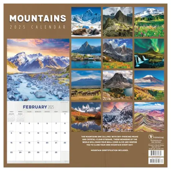 TF Publishing 2025 Mountains Wall Calendar {3}