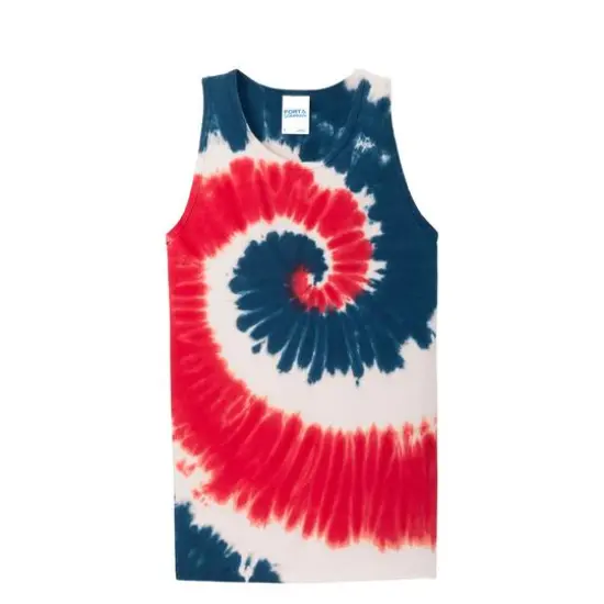 Port & Company&reg; Tie-Dye Tank Top Pastel Rainbow {2}