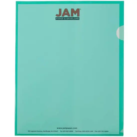 JAM Paper 9" x 11.5" Plastic Sleeve Page Protectors, 120ct. Green {4}