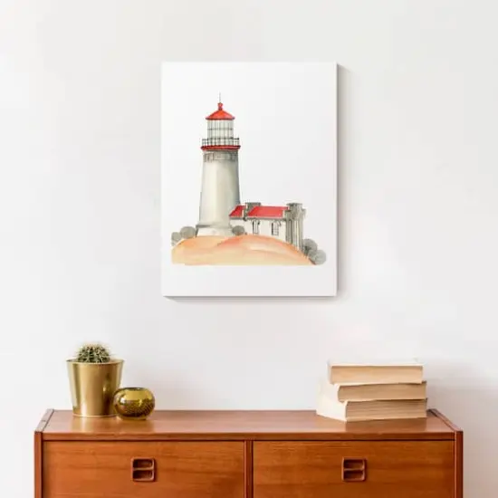 Coastal Lighthouse 12" x 16" Canvas Wall Art {5}