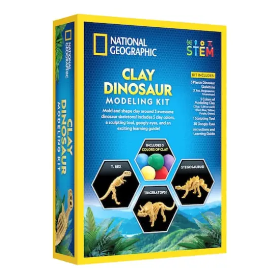 National Geographic&trade; Clay Dinosaur Modeling Kit {4}