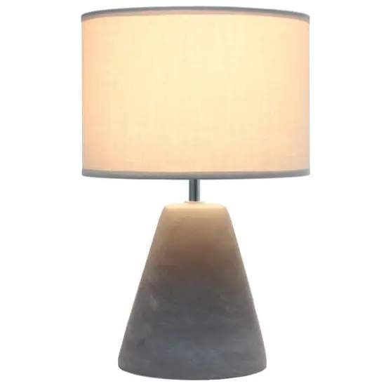 Simple Designs&trade; 14.5" Pinnacle Concrete Table Lamp Gray {3}