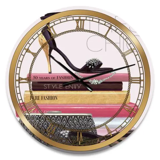 Designart Paris Glamorous Gold Style I Wall Clock {1}