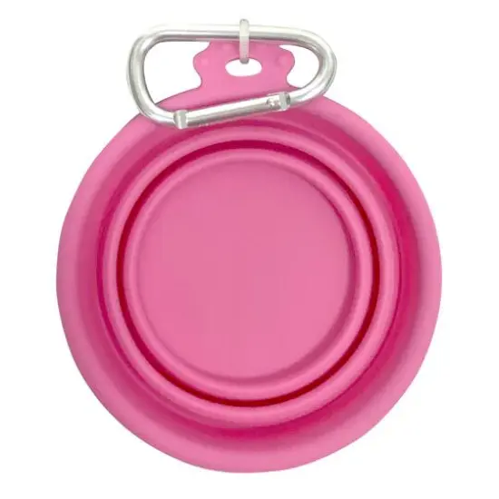 FFD PET 13oz. Silicone Pet Travel Bowl Pink {4}