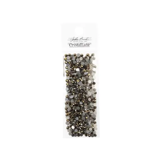 John Bead Crystal Lane SS12 Metallic Glass Round Flatback Rhinestones, 432ct. Gold {4}