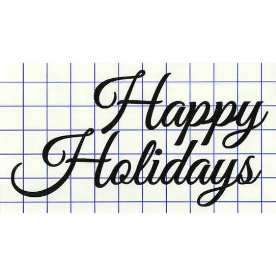 Leisure Arts&reg; Vinyl Matte Black Happy Holidays Decal {1}