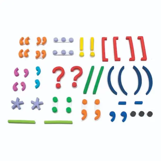 Junior Learning® Rainbow Punctuation Marks Magnetic Activities Set {3}