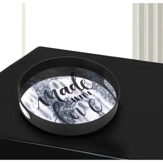 15" Nikki Chu Summerville Made with Love Mirror Tray {3}