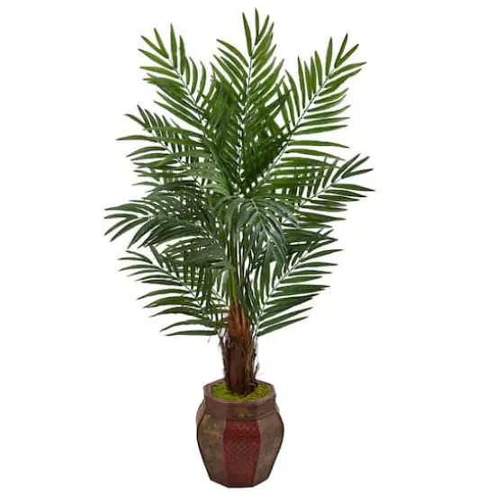 5ft. Potted Areca Palm Tree in Decorative Planter {1}