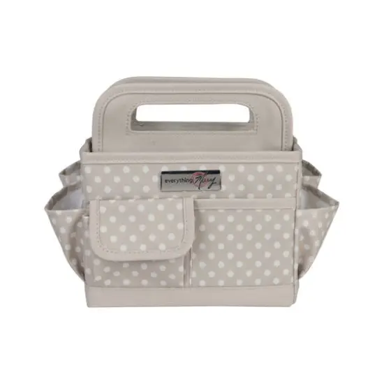 Everything Mary Tan Dots Collapsible Craft Caddy {6}
