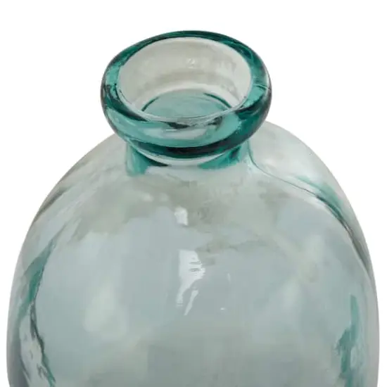 Blue Recycled Glass Handmade Spanish Vase 13" x 13" x 29" {5}