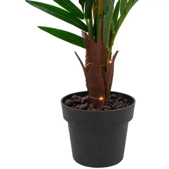 42" LED Lighted Potted Artificial Majesty Palm Plant {5}