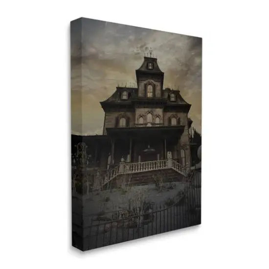 Stupell Industries Haunted House Landscape Canvas Wall Art {4}