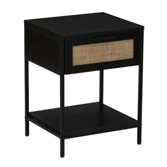 Household Essentials 23.5" Bungalow End Table Black {1}