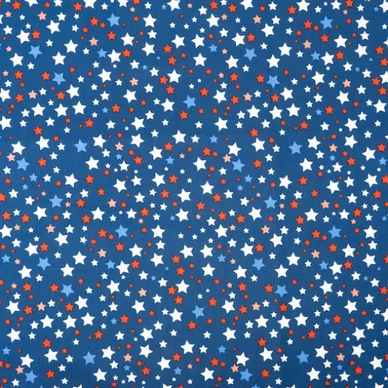 SINGER Solid Stars on Navy Cotton Fabric {1}