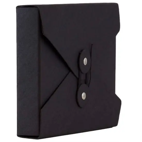 JAM Paper Black 5.25" x 6.75" Button & String Tie Portfolio  {3}