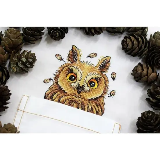 MP Studia Curious Owl Cross Stitch on Clothes Kit {1}