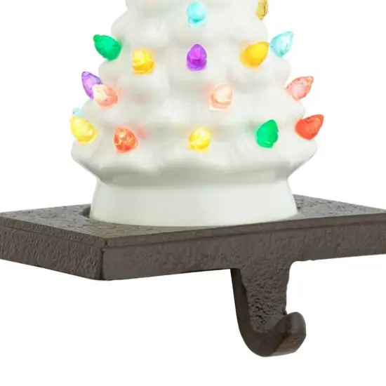 White Tree Illuminated Stocking Hanger {5}