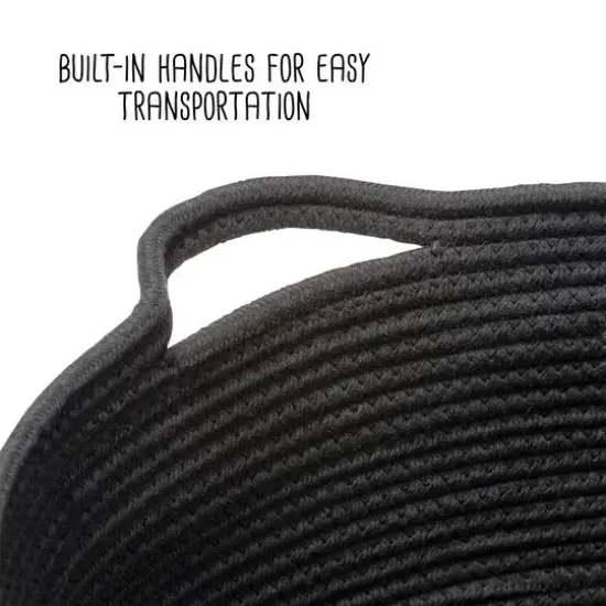 Honey Can Do Black Cotton Coil Baskets, 3ct. {4}