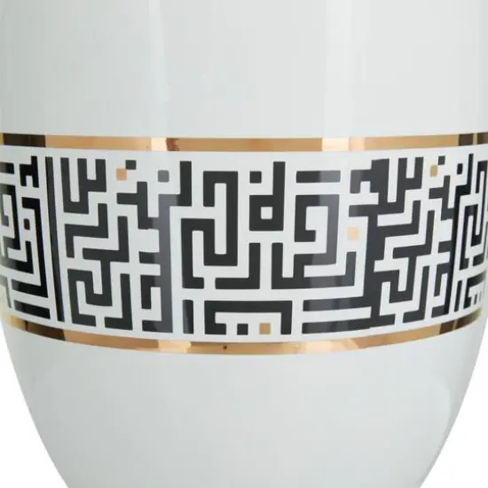 Gold Dolomite Glam Vase, 15" x 8" x 8" {4}