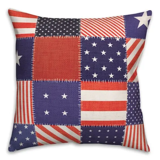 USA Quilt Throw Pillow {1}