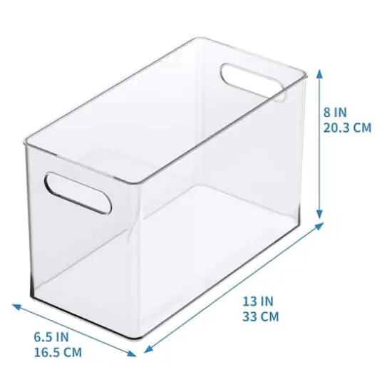 13" x 6.5" Clear Storage Bin with Handles by Simply Tidy&trade; {5}