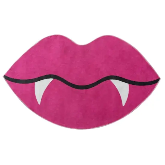 3ft. x 5ft. Hot Pink Vampire Lips Washable Area Rug by Ashland&reg; {1}