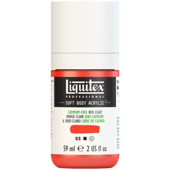 Liquitex&reg; Professional Soft Body Acrylic Bottle, 2oz. Cadmium-Free Red Light {8}