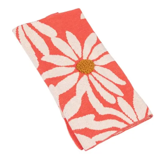 Hello Honey&reg; Coral Flower Prints Cotton Knit Baby Blanket {1}