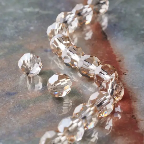 Preciosa Glass Crystal Round Beads, 8mm by Bead Landing™ Honey {3}