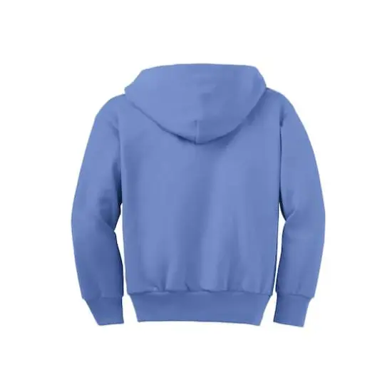 Port & Company&reg; Youth Core Fleece Full-Zip Hooded Sweatshirt Carolina Blue {5}
