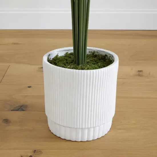 6ft. Artificial Paradise Palm with White Decorative Planter {4}
