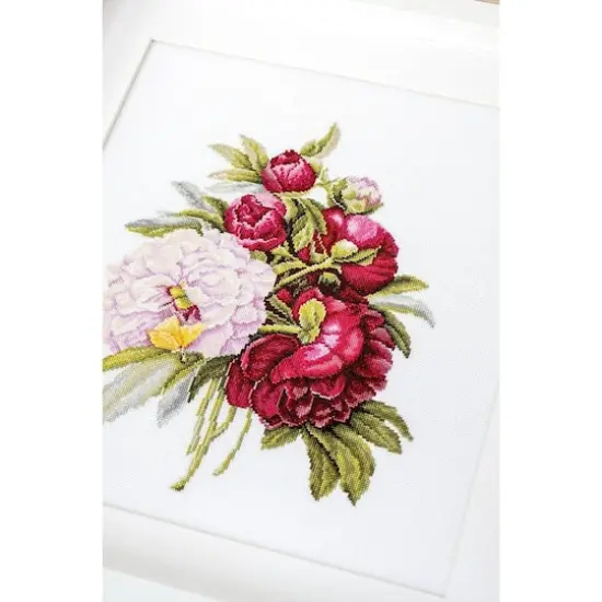 Luca-S Bouquet with Peonies Counted Cross Stitch Kit {5}