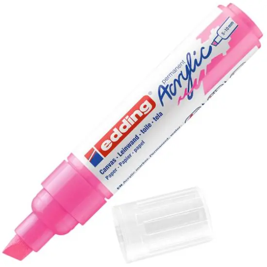 edding&reg; 5000 Broad Acrylic Marker Neon Pink {4}