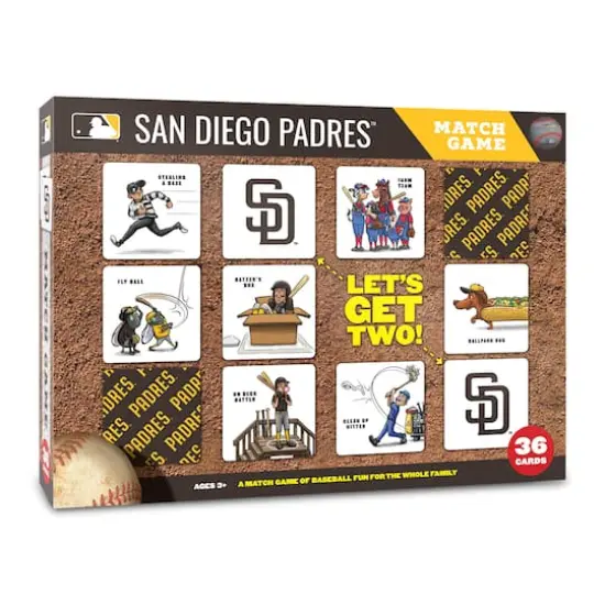 Major League Baseball Licensed Memory Match Game San Diego Padres {1}