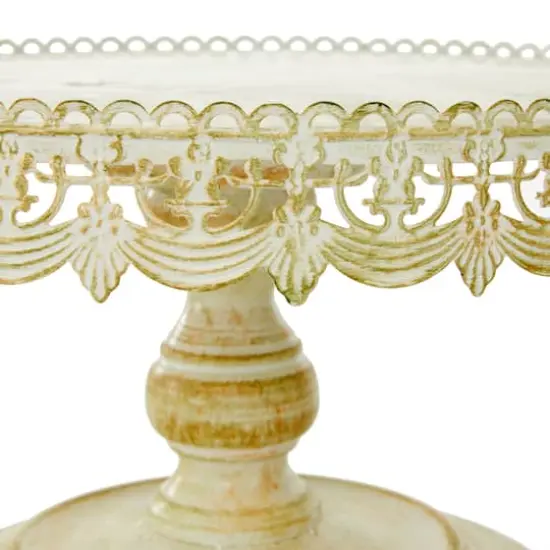 16" White Iron Farmhouse Cake Stand {5}