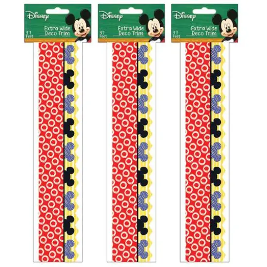 Eureka Deco Trim&reg; Mickey&reg; Color Pop! Peeking Head Extra Wide Border, 111ft. {1}