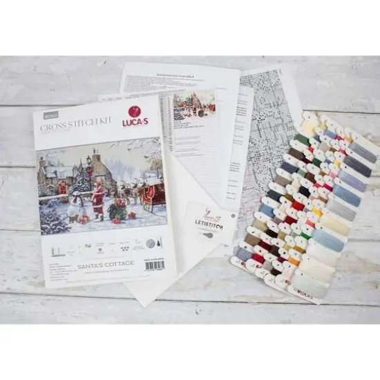 Luca-S Santa's Cottage Counted Cross Stitch Kit {9}