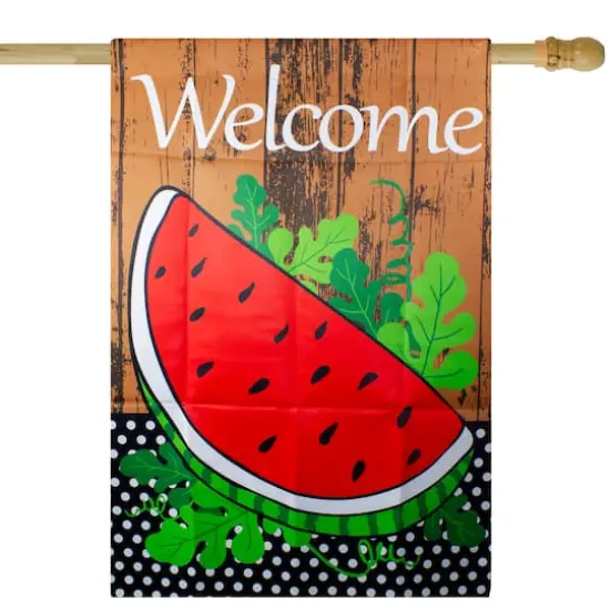 Welcome Watermelon Slice Spring Outdoor House Flag {3}