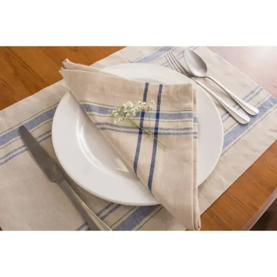 DII&reg; French Stripe Cloth Dinner Napkins, 6ct. Nautical Blue {12}