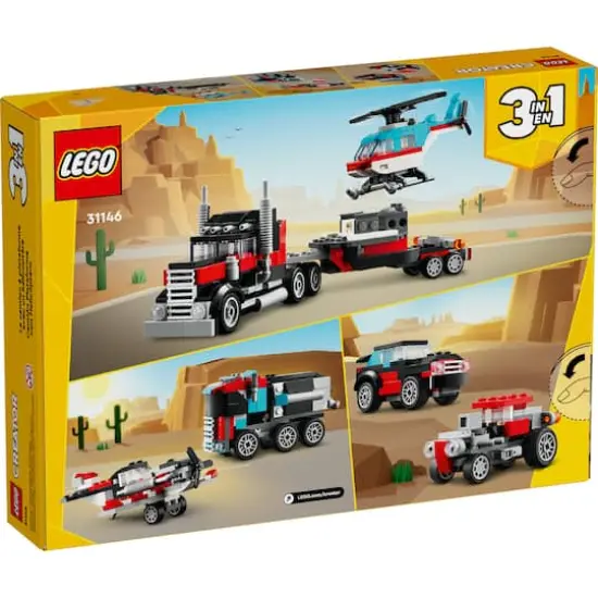 LEGO&reg; Creator Flatbed Truck with Helicopter Toy 31146 {4}