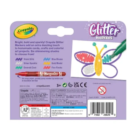Crayola&reg; 6 Color Glitter Markers {8}