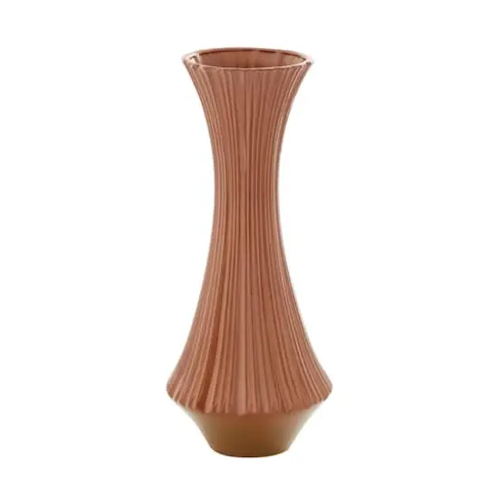 Rust Ceramic Modern Vase, 20" x 8" x 8" {1}