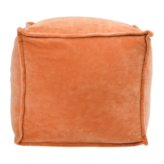 Hello Honey&reg; 18" Modern Boho Cotton Velvet Pouf Rust {8}